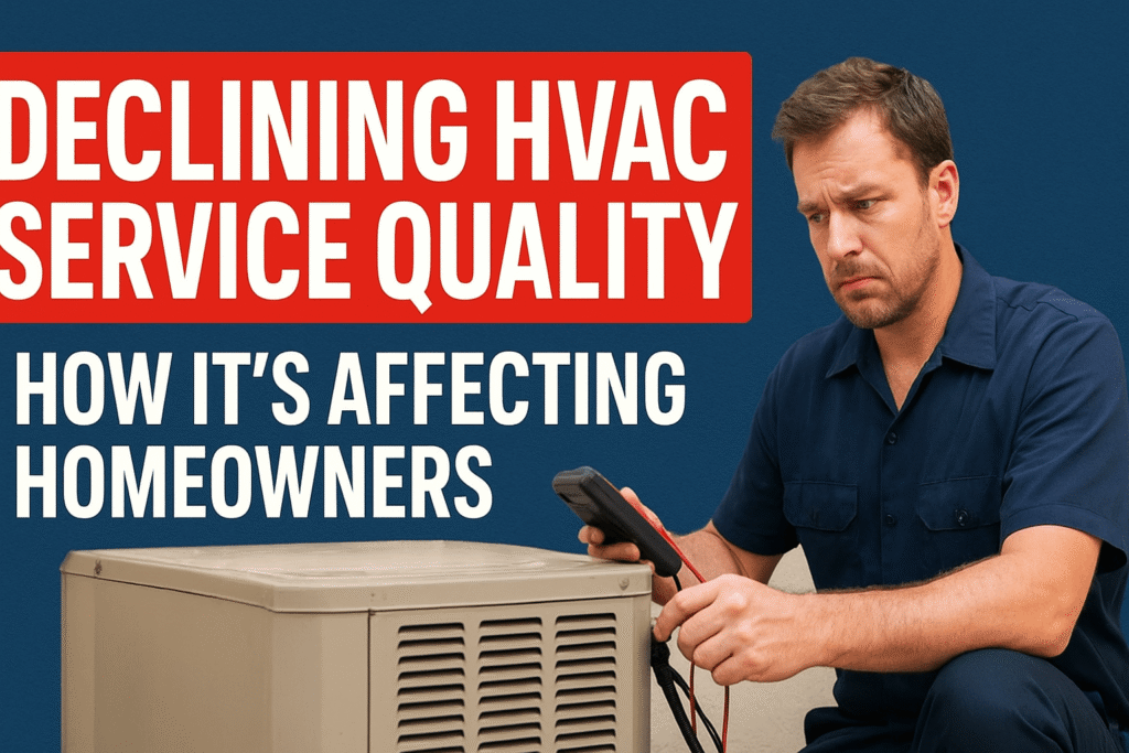 Declining HVAC Service Quality: How It’s Affecting Homeowners and What to Watch For