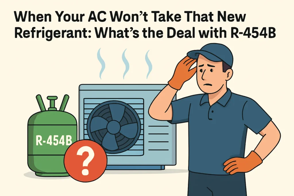 When Your AC Won’t Take That New Refrigerant: What’s the Deal with R-454B?